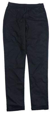 Černé elastické skinny kalhoty koženkového vzhledu Matalan