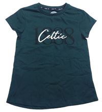 Tmavozelené tričko s nápisem a číslem - Celtic