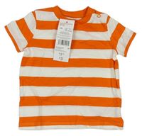 Oranžovo-bílé pruhované tričko F&F