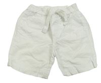 Bílé plátěné kraťasy Mothercare