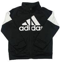 Černo-bílá propínací sportovní mikina s logem zn. Adidas