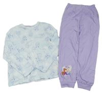 Světlemodro-lila pyžamo s Annnou a Elsou Primark