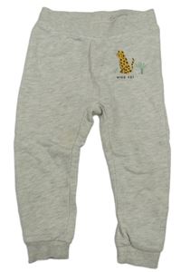 Světlešedé melírované tepláky s gepardem Impidimpi