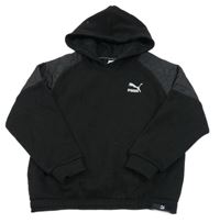 Černá mikina se šusťákovými prvky a kapucí Puma