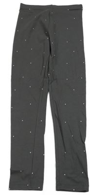 Antracitové puntíkaté legíny 