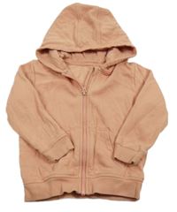 Růžová propínací mikina s kapucí George