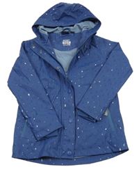Tmavomodrá voděodolná jarní bunda s kapkami a kapucí Alive