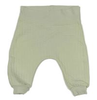 Mintové žebrované tepláky 