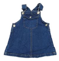 Tmavomodré laclové riflové šaty