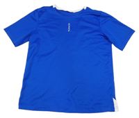 Tmavomodro-bílé sportovní tričko Kipsta