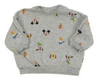 Šedá mikina s Mickeym a kamarády H&M
