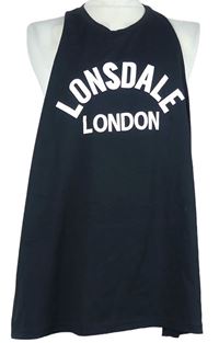 Pánské černé tílko s logem Lonsdale vel. 4XL