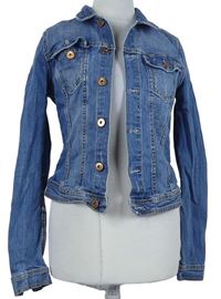 Dámská světlemodrá riflová crop bunda H&M
