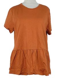 Dámské skořicové peplum tričko Pep&Co
