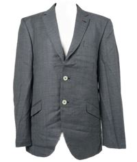 Pánské tmavomodro-světlemodré kostičkované sako 