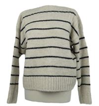 Dámský béžovo-černý pruhovaný svetr Primark 