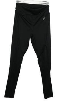 Dámské černé sportovní legíny s klokanem 