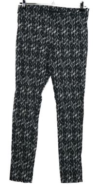 Dámské černo-bílé vzorované skinny kalhoty Atmosphere 