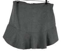 Dámská šedá tepláková sukně s volánem H&M