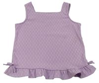 Fialový vzorovaný crop top Tu