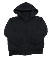 Černá propínací mikina s kapucí 