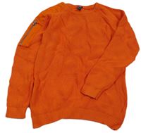 ORanžový svetr s kapsou kiabi