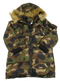 Army šusťákový zimní kabát s kapucí 