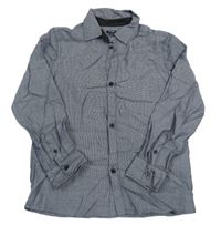 Tmavomodro-bílá kostičkovaná košile kiabi