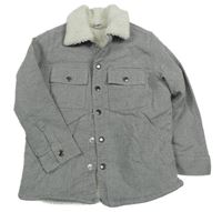 Šedá zateplená košilová bunda TU