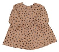 Růžové úpletové šaty s flíčky Primark