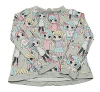 Světlešedá mikina s dívkami H&M