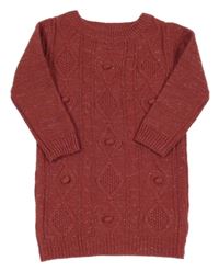 Vínový třpytivý svetr s 3D puntíky Nutmeg