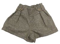 Hnědé vzorované třpytivé kraťasy Primark