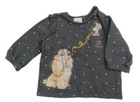 Tmavošedá mikina se srdíčky - Lady a Tramp zn. Disney
