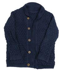 Tmavomodrý propínací svetr Mothercare 