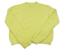 Žlutý chlupatý crop svetr se stojáčkem Primark