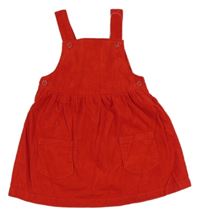 Červené manšestrové laclové šaty Dunnes