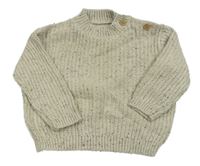 Béžovo-šedý melírovaný oversize svetr George 