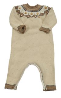 Béžový pletený overal se vzorem Next