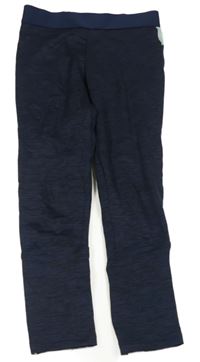 Tmavomodré melírované sportovní legíny 