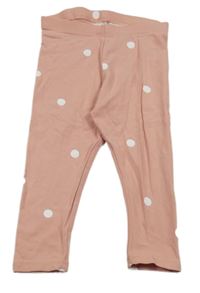 Světlerůžové legíny s puntíky H&M