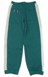 Zeleno-bílé tepláky s nápisem M&S