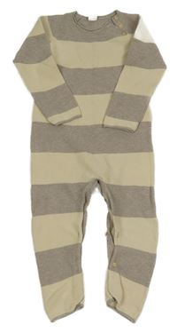 Béžovo-hnědý pruhovaný overal H&M