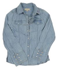 Světlemodrá riflová halenka s kamínky M&S