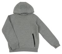 Šedo-strukturovaná mikina s kapucí Primark