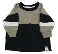 Šedobéžovo-černá lehká mikina Next