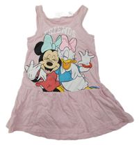 Světlerůžové bavlněné šaty s Minnie a Daisy H&M