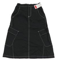 Nové - Černá plátěná cargo sukně Zara
