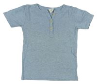 Modro-šedé melírované tričko H&M