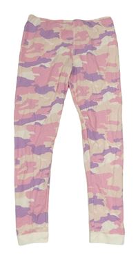 Růžovo-fialovo-bílé army lehké tepláky M&S